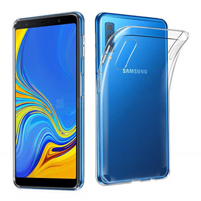 Силиконови гърбове Силиконови гърбове за Samsung Силиконов гръб ТПУ ултра тънък за Samsung Galaxy A7 2018 A750F кристално прозрачен